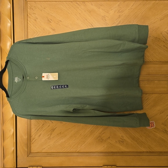 Izod Saltwater Green Long Sleeve Henley - Picture 2 of 7